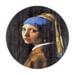 Mädchen mit Perlenohrring nach Johannes Vermeer Schneidebrett