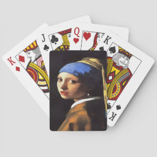 Mädchen mit Perlenohrring nach Johannes Vermeer Spielkarten