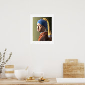 Mädchen mit Perlenohrring Poster (Küche)