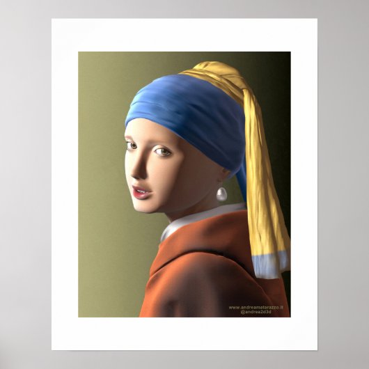 Mädchen mit Perlenohrring Poster (Vorne)