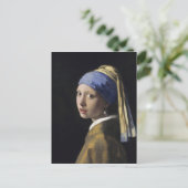 Mädchen mit Perlenohrring Postkarte (Stehend Vorderseite)