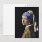 Mädchen mit Perlenohrring Postkarte (Vorne/Hinten)