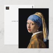 Mädchen mit Perlenohrring Postkarte (Vorne/Hinten)
