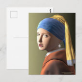 Mädchen mit Perlenohrring Postkarte (Vorne/Hinten)