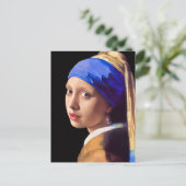 Mädchen mit Perlenohrring Postkarte (Stehend Vorderseite)