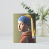 Mädchen mit Perlenohrring Postkarte (Stehend Vorderseite)