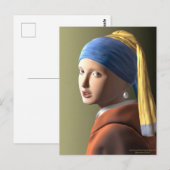 Mädchen mit Perlenohrring Postkarte (Vorne/Hinten)