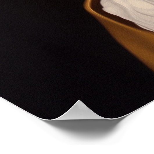 Mädchen mit Perlenohrring Rauchen Witziges Poster (Ecke)