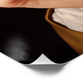 Mädchen mit Perlenohrring, rauchlustig Poster (Ecke)