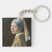 Mädchen mit Perlenohrring Schlüsselanhänger (Rückseite)