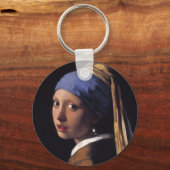 Mädchen mit Perlenohrring Schlüsselanhänger (Vorderseite)