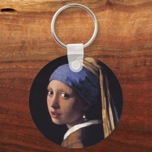 Mädchen mit Perlenohrring Schlüsselanhänger (Vorderseite)