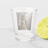Mädchen mit Perlenohrring Schnapsglas (Rückseite)