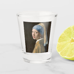 Mädchen mit Perlenohrring Schnapsglas