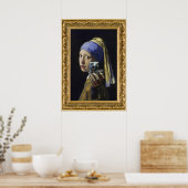 Mädchen mit Perlenohrring - Selbstaufnahme Poster (Küche)