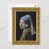 Mädchen mit Perlenohrring - Selbstaufnahme Postkarte (Vorne/Hinten)