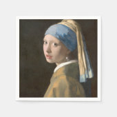 Mädchen mit Perlenohrring Serviette (Vorderseite)