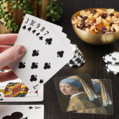 Mädchen mit Perlenohrring Spielkarten (In Situ)