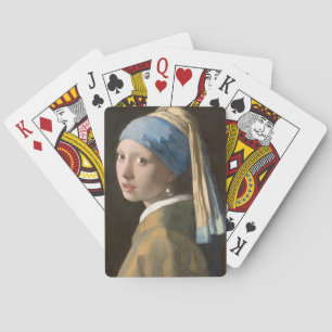 Mädchen mit Perlenohrring Spielkarten
