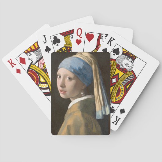 Mädchen mit Perlenohrring Spielkarten (Rückseite)