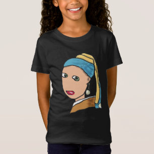 Mädchen mit Perlenohrring T-Shirt