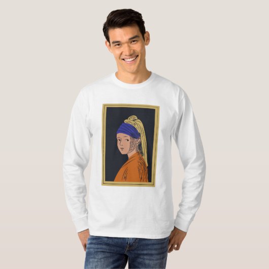 Mädchen mit Perlenohrring T-Shirt (Vorne ganz)