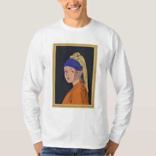 Mädchen mit Perlenohrring T-Shirt