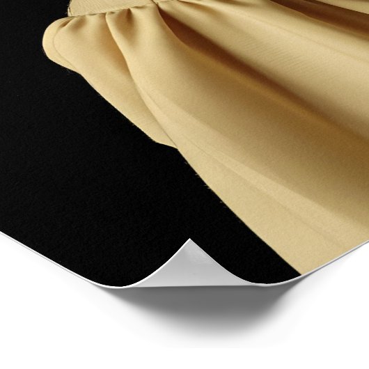 Mädchen mit Perlenohrring und blauen Kopfhörer Aut Poster (Ecke)