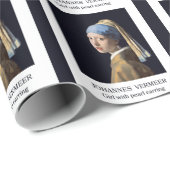 Mädchen mit Perlenohrring Vermeer Geschenkpapier (Rolleneckpunkt)