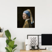 Mädchen mit Perlenohrring — Vermeer Poster (Heimbüro)
