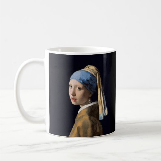 Mädchen mit Perlenohrring | Vintages Portrait Kaffeetasse (Links)
