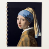 Mädchen mit Perlenohrring | Vintages Portrait Planer (Vorderseite)