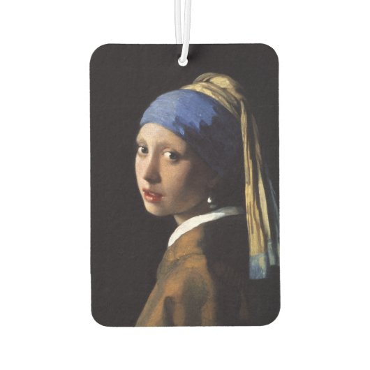 Mädchen mit Perlenohrring von Johannes Vermeer Autolufterfrischer (Rückseite)