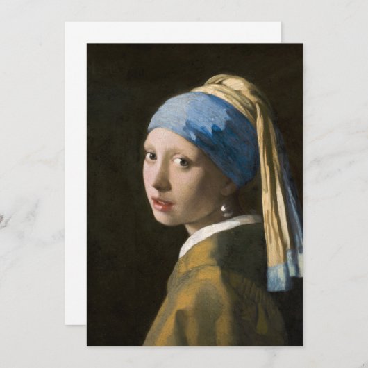 Mädchen mit Perlenohrring von Johannes Vermeer Dankeskarte (Vorne/Hinten)