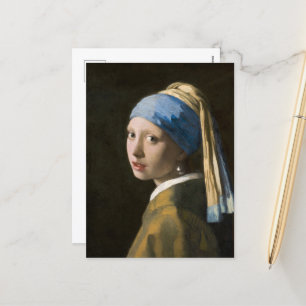 Mädchen mit Perlenohrring von Johannes Vermeer Feiertagspostkarte