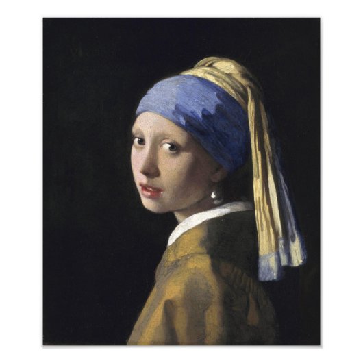 Mädchen mit Perlenohrring von Johannes Vermeer Fotodruck (Vorne)