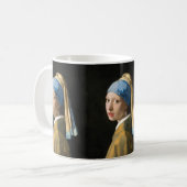Mädchen mit Perlenohrring von Johannes Vermeer Kaffeetasse (Vorderseite Links)