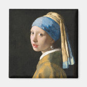 Mädchen mit Perlenohrring von Johannes Vermeer Magnet (Vorne)