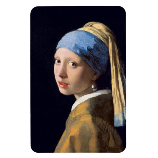 Mädchen mit Perlenohrring von Johannes Vermeer Magnet (Vertikal)