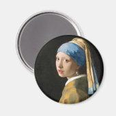 Mädchen mit Perlenohrring von Johannes Vermeer Magnet (Vorderseite/Rückseite)
