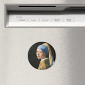 Mädchen mit Perlenohrring von Johannes Vermeer Magnet (In Situ (Geschirrspüler))