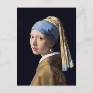 Mädchen mit Perlenohrring von Johannes Vermeer Pos Postkarte