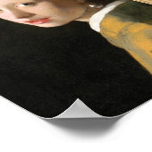 Mädchen mit Perlenohrring von Johannes Vermeer Poster (Ecke)