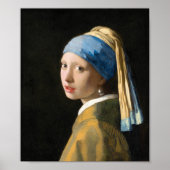 Mädchen mit Perlenohrring von Johannes Vermeer Poster (Vorne)