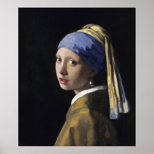 Mädchen mit Perlenohrring von Johannes Vermeer Poster (Vorne)