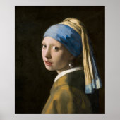 Mädchen mit Perlenohrring von Johannes Vermeer Poster (Vorne)