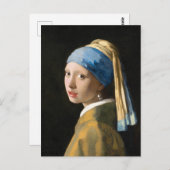 Mädchen mit Perlenohrring von Johannes Vermeer Postkarte (Vorne/Hinten)