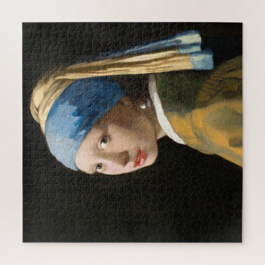 Mädchen mit Perlenohrring von Johannes Vermeer Puzzle (Vertikal)