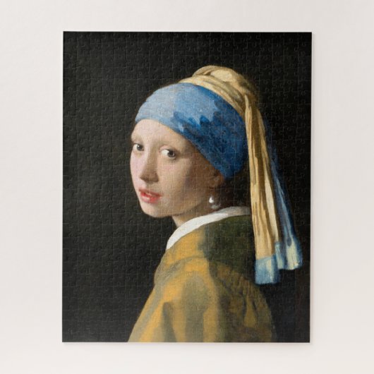 Mädchen mit Perlenohrring von Johannes Vermeer Puzzle (Vertikal)