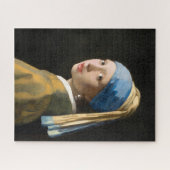 Mädchen mit Perlenohrring von Johannes Vermeer Puzzle (Horizontal)
